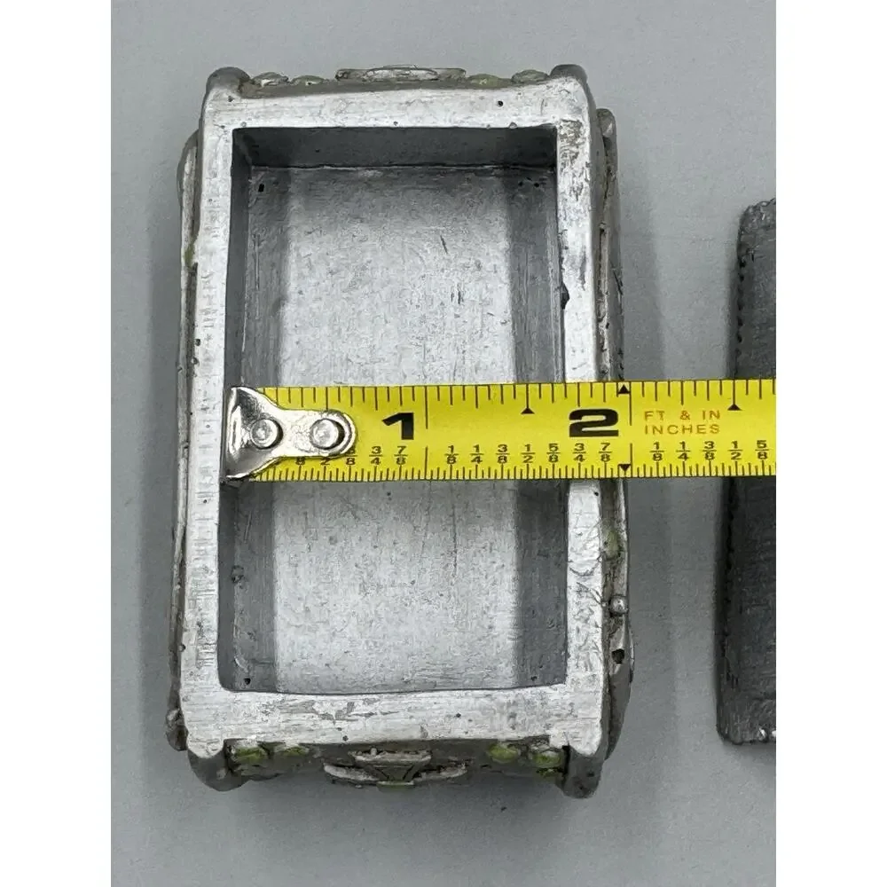Gray‎ Colored Victorian Design Style “Gather Your Dreams” Trinket Box READ